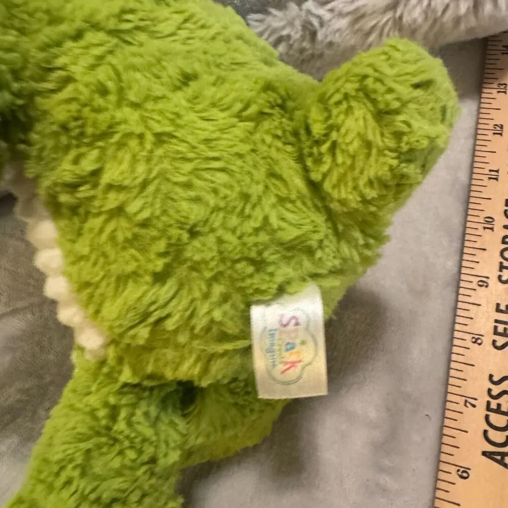 Spark Create Imagine Green Triceratops Dinosaur Plush Toy Rattle Crinkle Baby